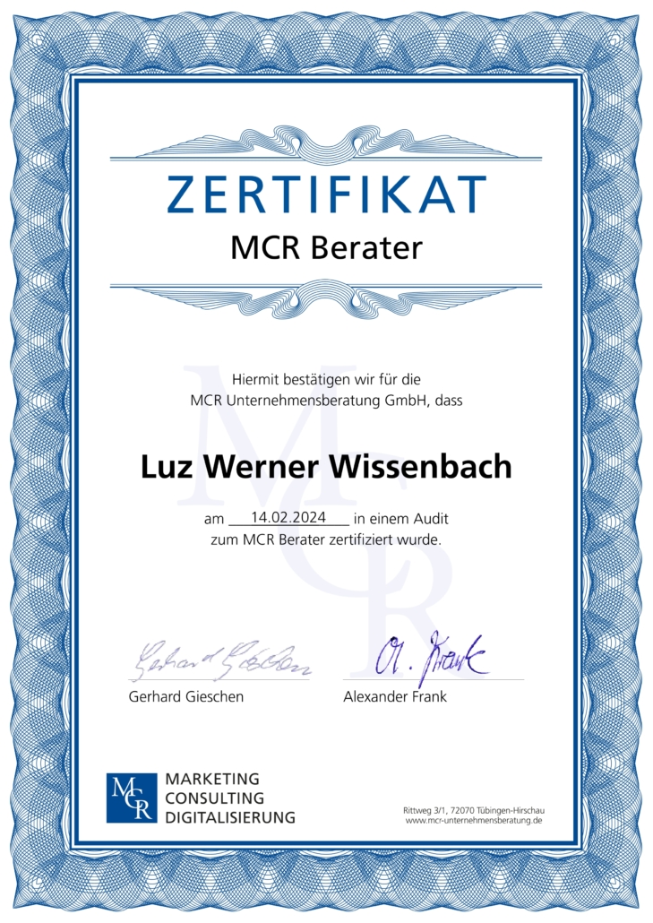 MCR_Berater_Zertifikat_Luz-Werner-Wissenbach